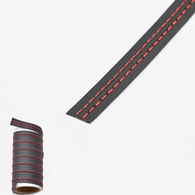 Декоративна стрічка з екошкіри для салону автомобіля червона Декоративна стрічка з екошкіри для салону автомобіля червона