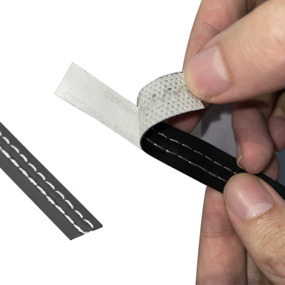 Декоративна стрічка з екошкіри для салону автомобіля сірий