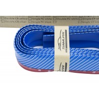 Універсальна гумова губа на бампер Samurai 2.5 метра Карбон синій 