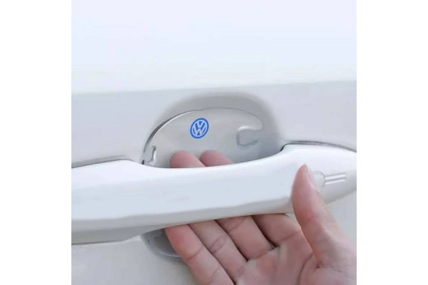 Комплект захисної силіконової плівки під дверні ручки та ручки авто з логотипом VW комплект 8шт