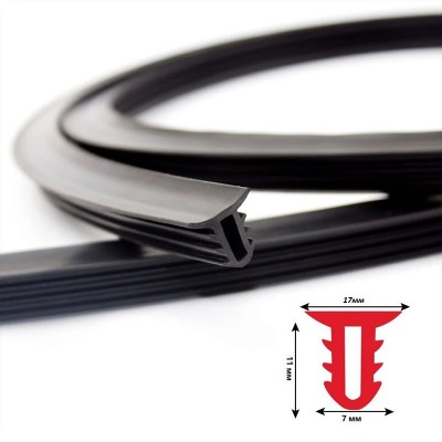 Ущільнювач автомобільний для приладової панелі T type довжина 1.6 метри (гумка в щілину між торпедою і склом) 