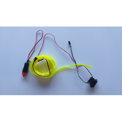 Гнучкий холодний неон, неонове підсвічування салону авто 5м лимон