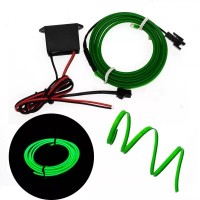 Гнучкий холодний неон, неонове підсвічування салону авто 5м зелений