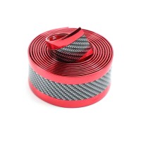 Молдінг стрічка для захисту кузова, порогів, багажника червоний-карбон. Молдінг стрічка для захисту кузова, порогів, багажника червоний-карбон.