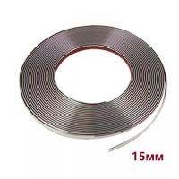 Хромований молдінг самоклеючий 15мм довжина 5м