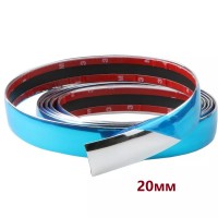 Хромований молдінг самоклеючий 20мм довжина 5м