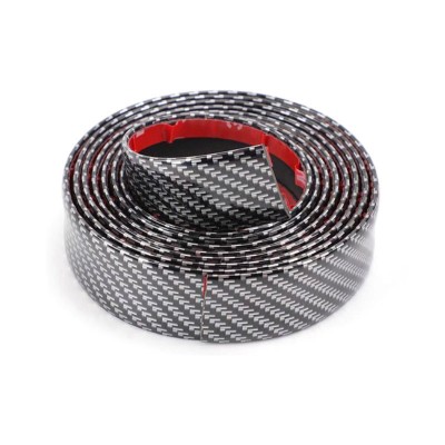 Молдінг стрічка для захисту кузова, порогів, багажника карбон.