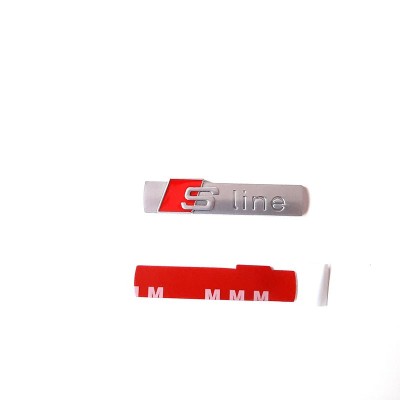 Шильдик емблема S-LINE - срібло для AUDI матовий Шильдик емблема S-LINE - срібло для AUDI матовий