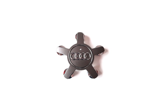 Ковпачки заглушки на титанові диски Audi "Зірка" Сірі 135/57 мм