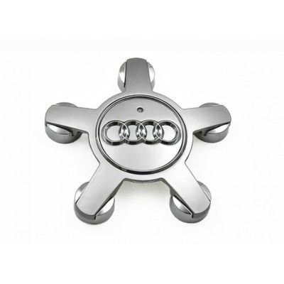 Ковпачки заглушки на титанові диски Audi "Зірка" Сірі 135/57 мм
