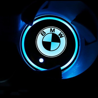 RGB підсвічування підсклянника з логотипом автомобіля BMW 2шт RGB підсвічування підсклянника з логотипом автомобіля BMW 2шт